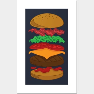 Hamburger Ingredients Posters and Art
